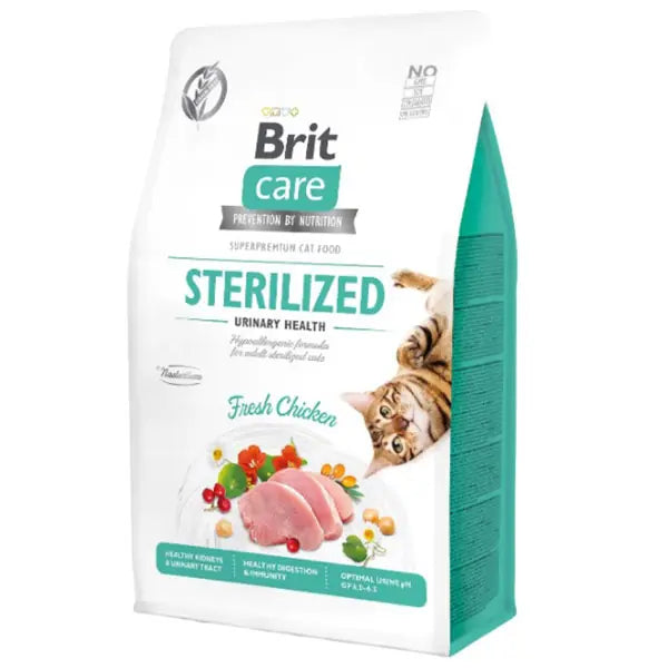 Brit Care Hipoalerjenik Sterilized Urinary Tahılsız Tavuklu Kısırlaştırılmış Kedi Maması 7 kg paket görseli