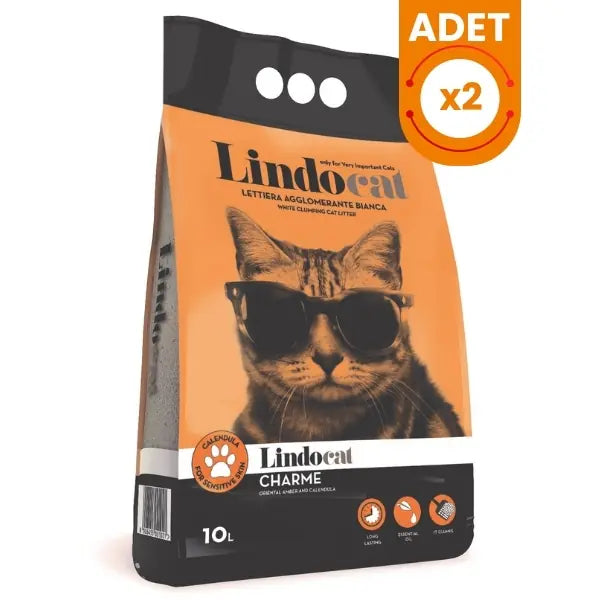Lindocat Charme Amber Kokulu Kedi Kumu 2 Adet / 10 L paket görseli