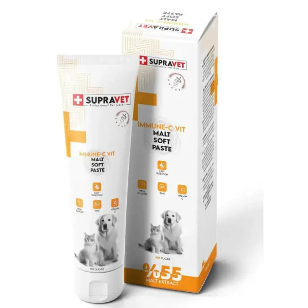 Supravet İmmune C Kedi ve Köpek Bağışıklık Güçlendirici Malt Paste 100 g paket görseli