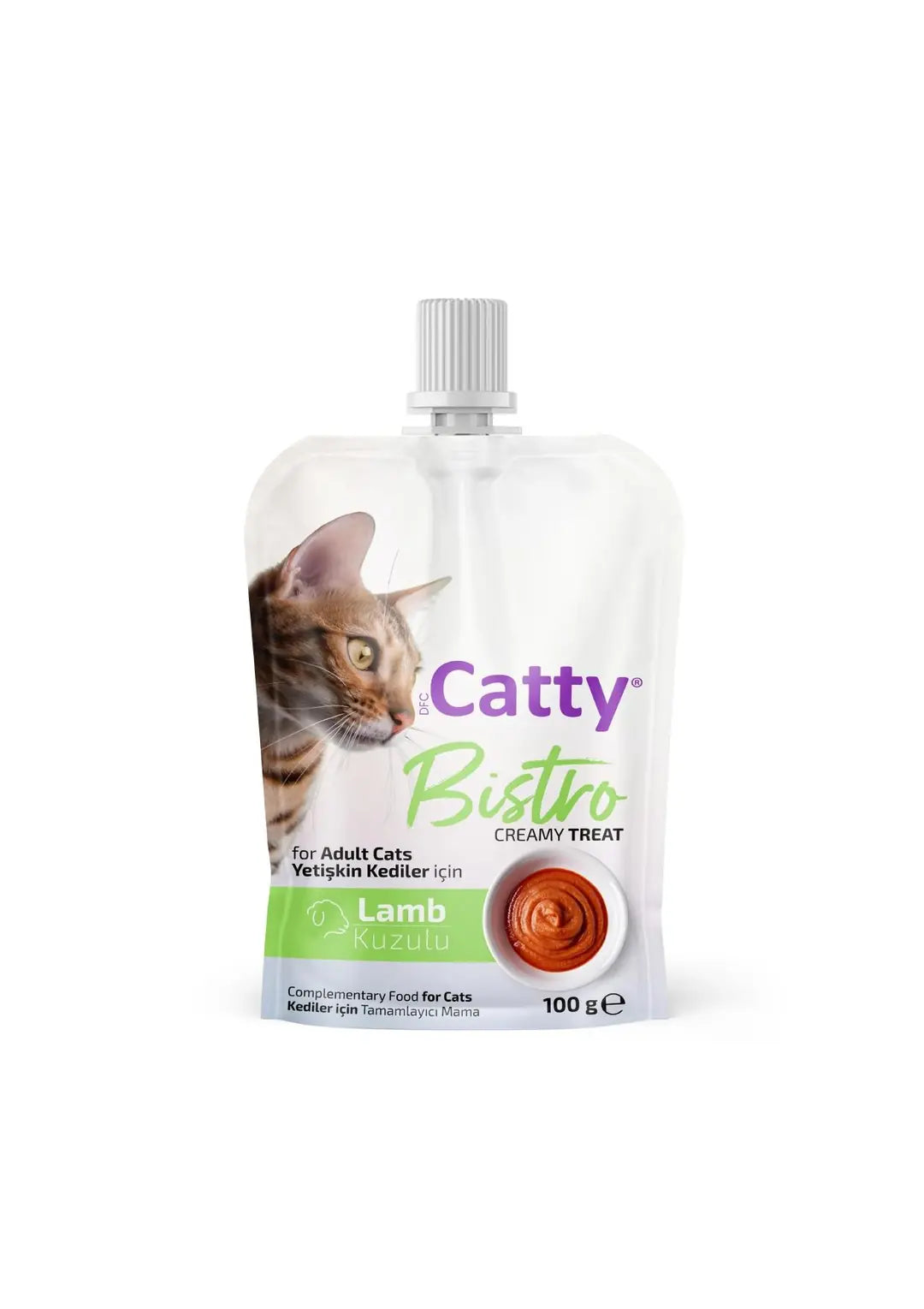 Catty Bistro Kuzulu Yetişkin Kedi Krema Ödülü 100 g paket görseli