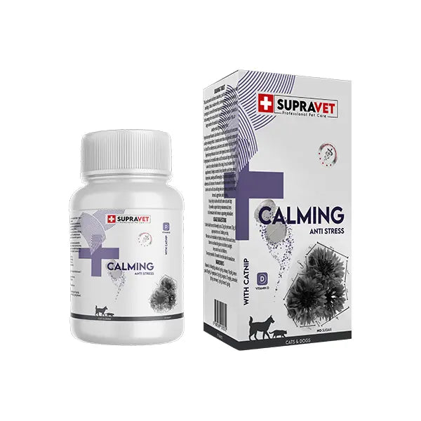 Supravet Calming Vitamin D + Catnip Kedi ve Köpek Sakinleştirici Tablet 75 Adet paket görseli