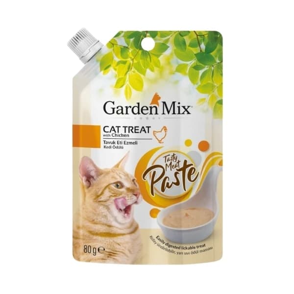Garden Mix Tavuk Etli Ezme Sıvı Kedi Ödül Maması 1 Adet / 80 g paket görseli