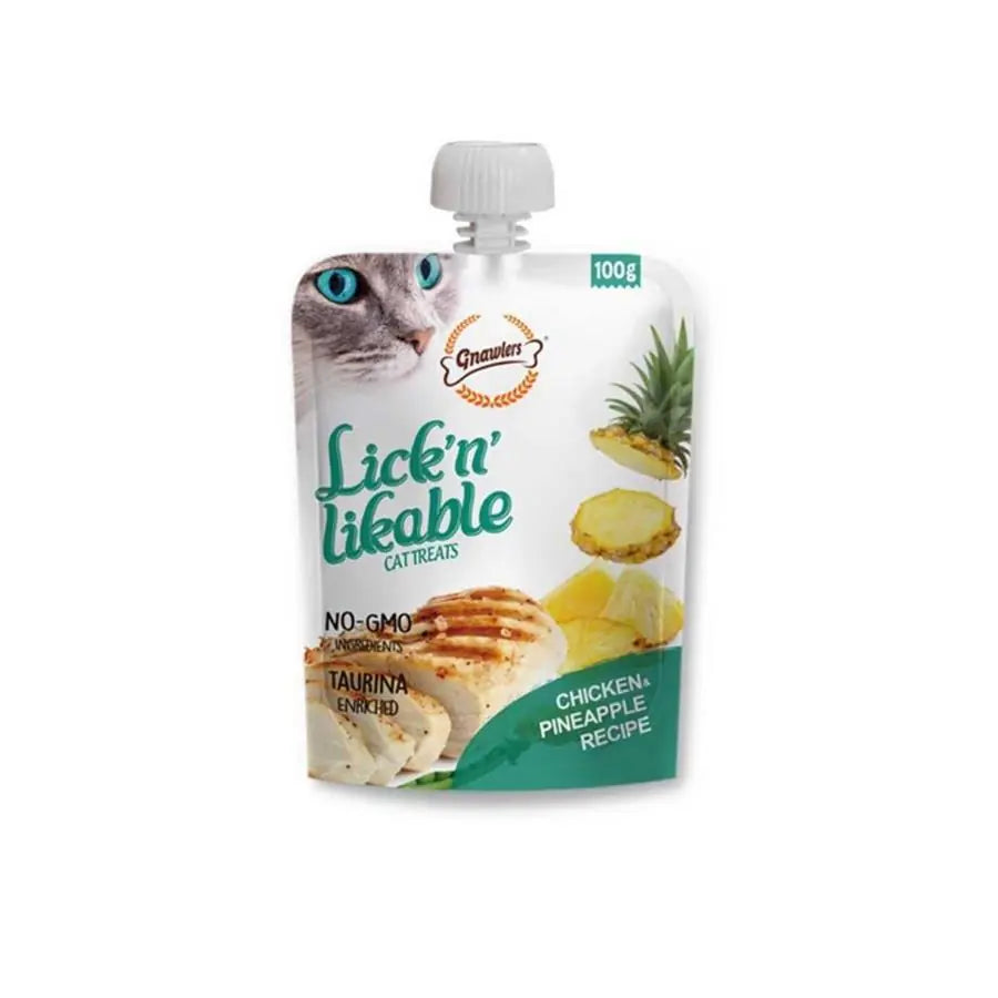 Gnawlers Tavuk ve Ananaslı Krema Kedi Ödül Maması 100 g paket görseli