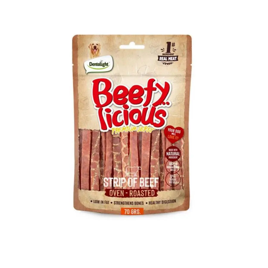 Dentalight Beefy Strip Sığır Etli Köpek Ödül Şeridi 70 g paket görseli
