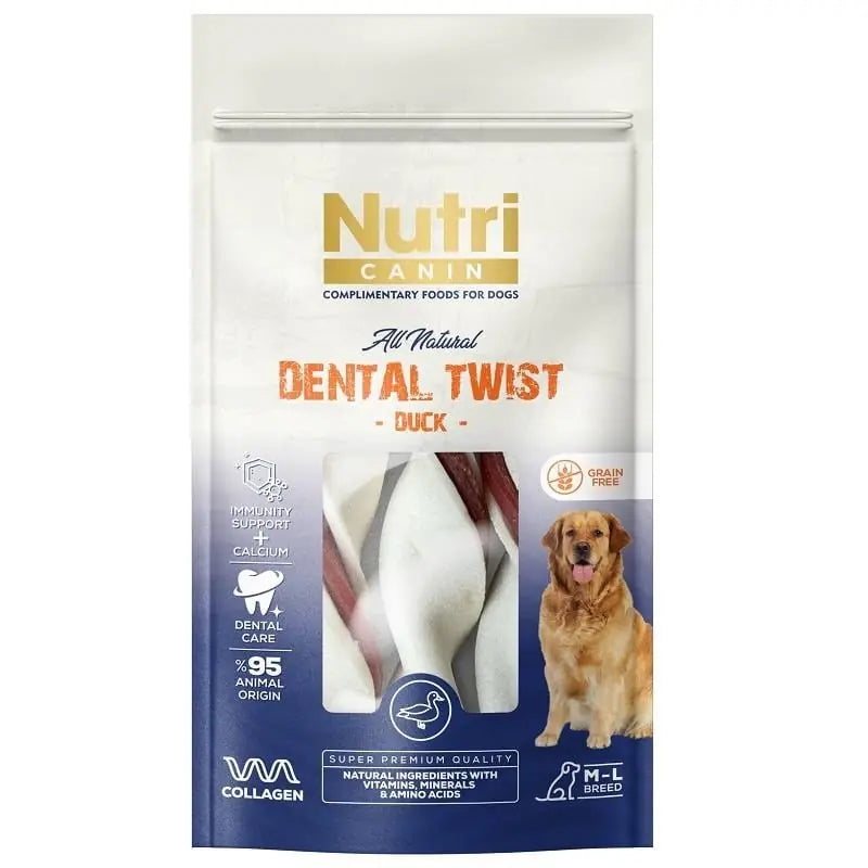 Nutri Canin Dental Twist Ördekli Diş Sağlığı Köpek Ödülü 80 g paket görseli