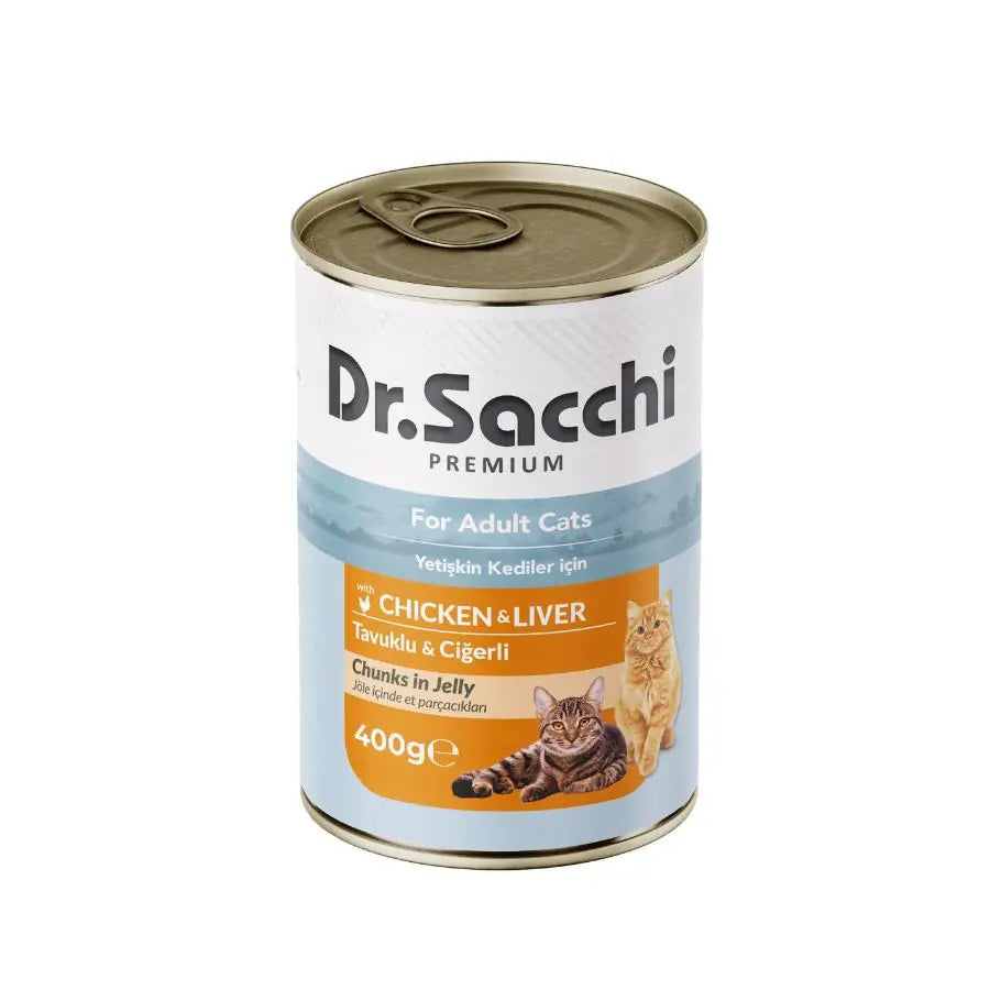 Dr.Sacchi Tavuklu Ciğerli Kedi Konservesi 400 g paket görseli
