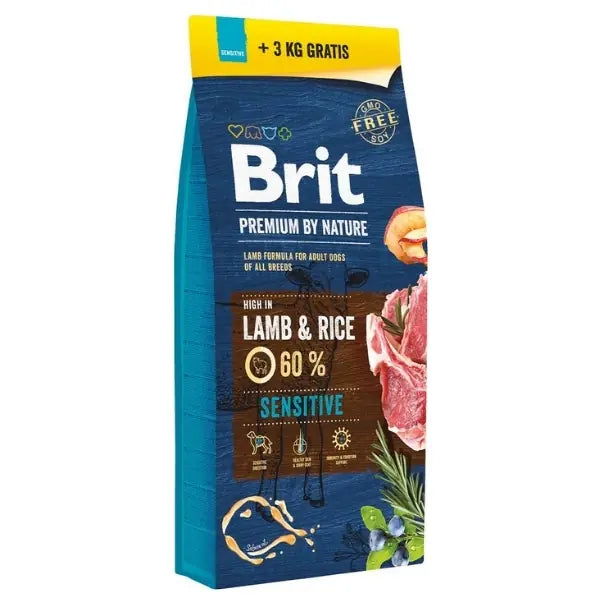 Brit Premium By Nature Sensitive Kuzulu Yetişkin Köpek Maması 15 kg paket görseli