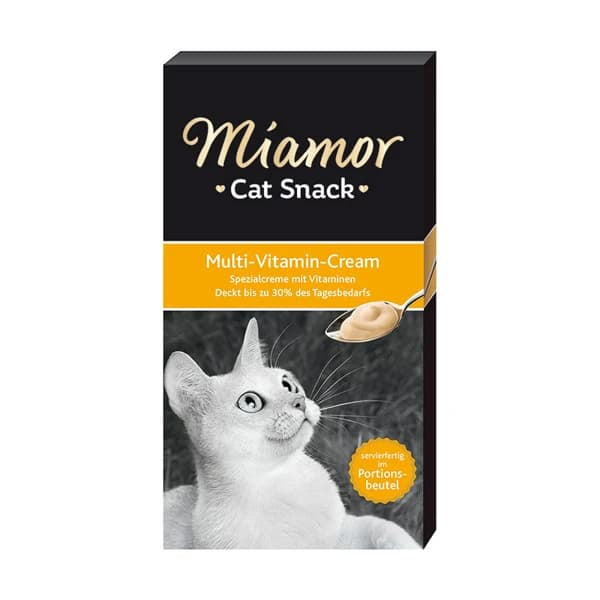 Miamor Cream Multivitamin Katkılı Sıvı Kedi Ödül Maması 1 Adet / 6x15 g paket görseli