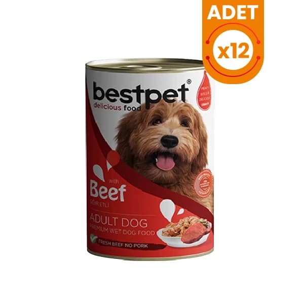 Bestpet Sığır Etli Jöleli Yetişkin Köpek Konservesi 400 g paket görseli
