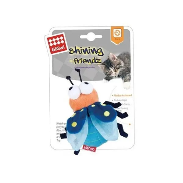 Gigwi Catnipli Işıklı Arı Peluş Kedi Oyuncağı 9 Cm paket görseli