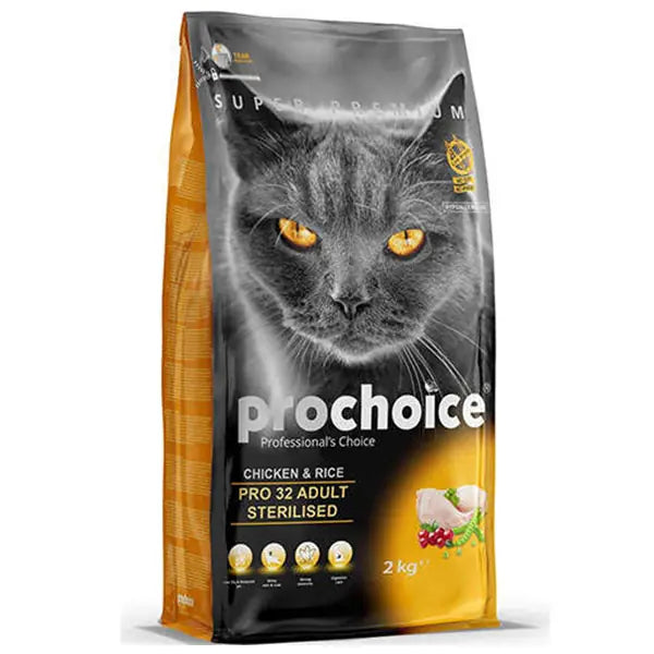 Prochoice Pro 32 Sterilised Tavuklu Kısırlaştırılmış Kedi Maması paket görseli