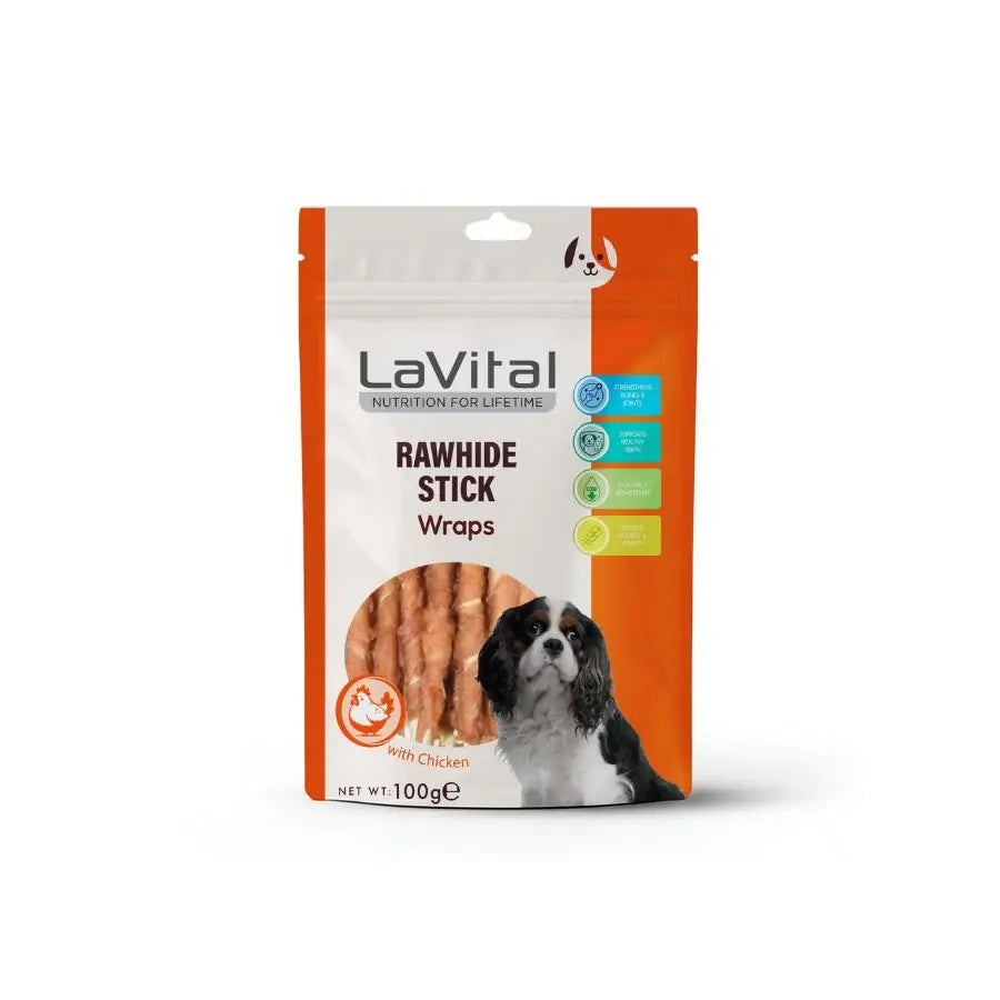 LaVital Tavuk Etli Sarılı Çubuk Köpek Ödülü 100 g paket görseli