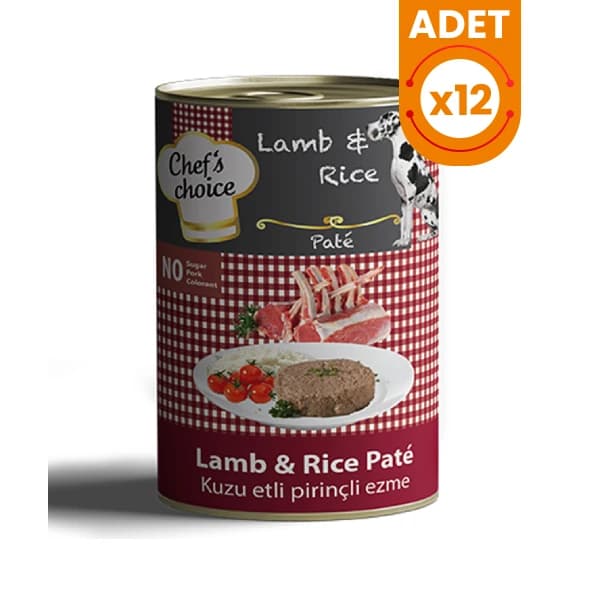 Chefs Choice Kıyılmış Kuzulu Yetişkin Köpek Konservesi 400 g / 12 Adet paket görseli