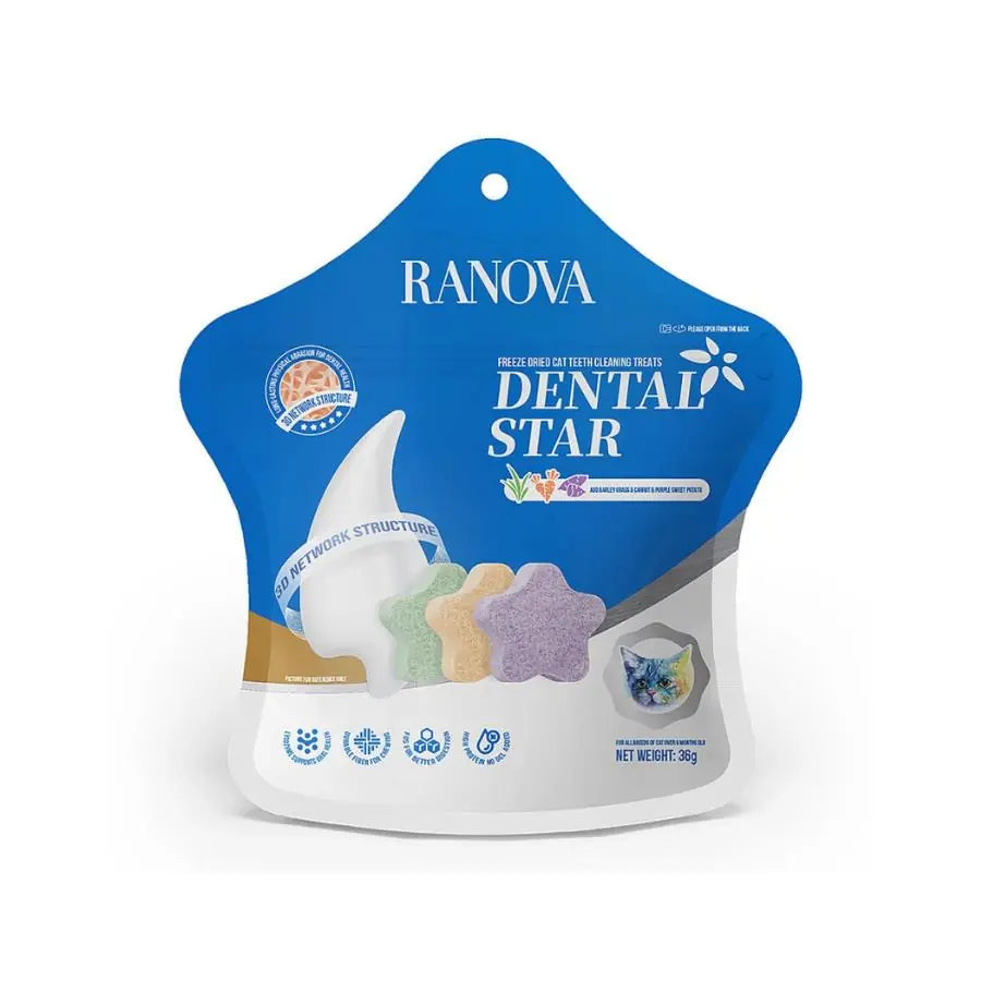 Ranova Dondurularak Kurutulmuş Karışık Dental Kedi Ödülü 36 g paket görseli