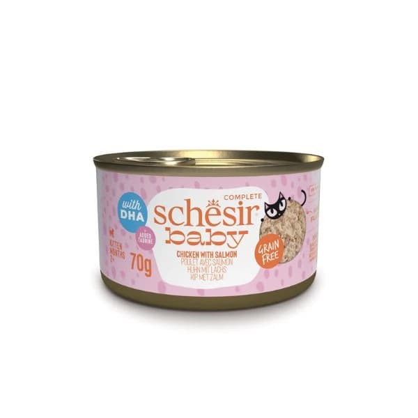 Schesir Baby Cat Tavuklu ve Somonlu Yavru Kedi Konservesi 1 Adet / 70 g paket görseli