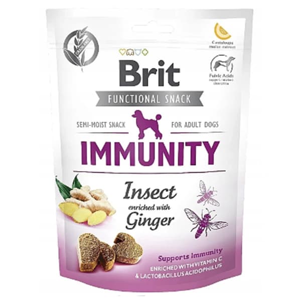 Brit İmmunity İnsect Böcek Larvalı ve Zencefilli Köpek Ödül Maması 1 Adet / 150 g paket görseli