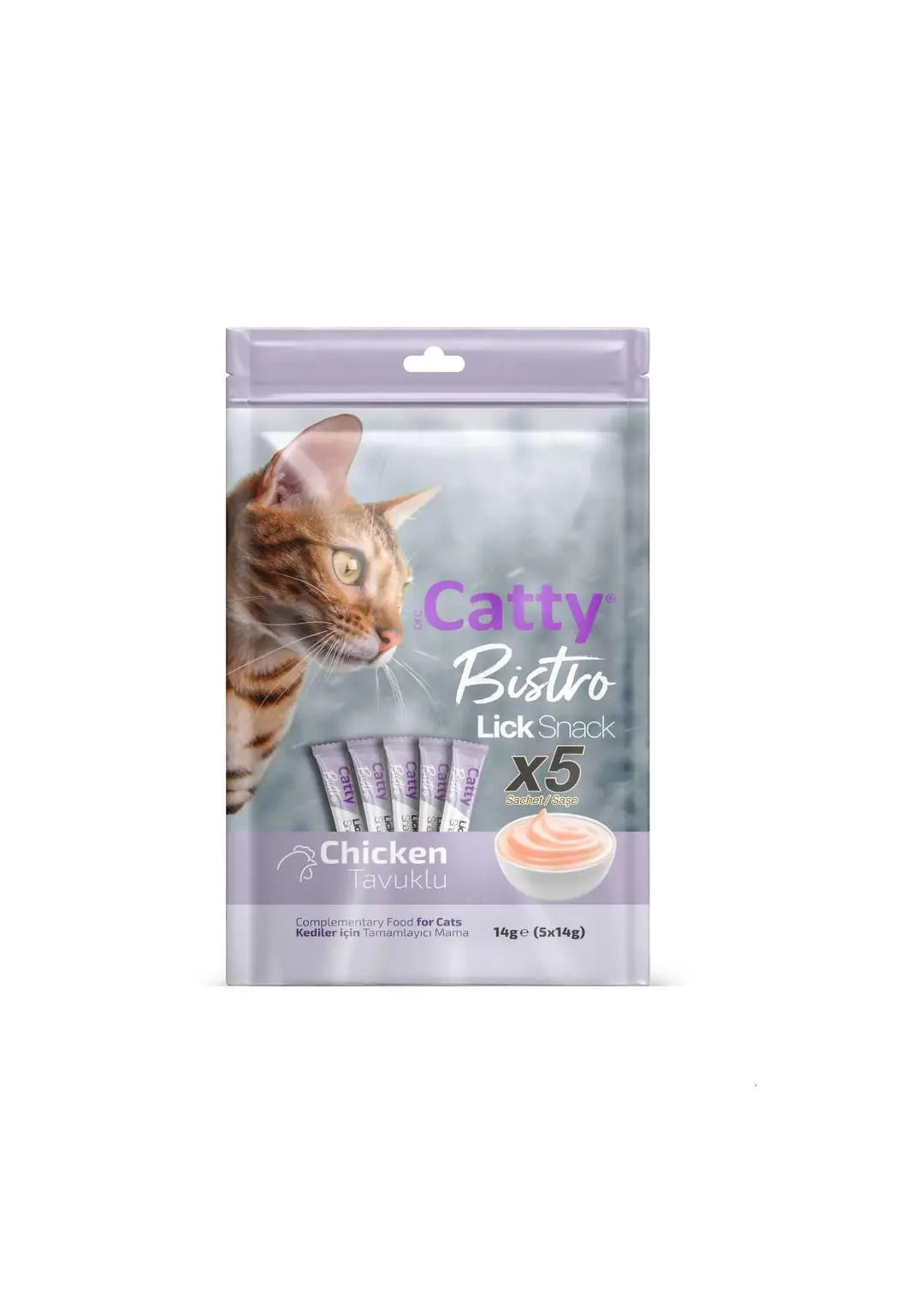 Catty Bistro Tavuklu Kısır Kedi Krema Ödülü 5 x 14 g paket görseli