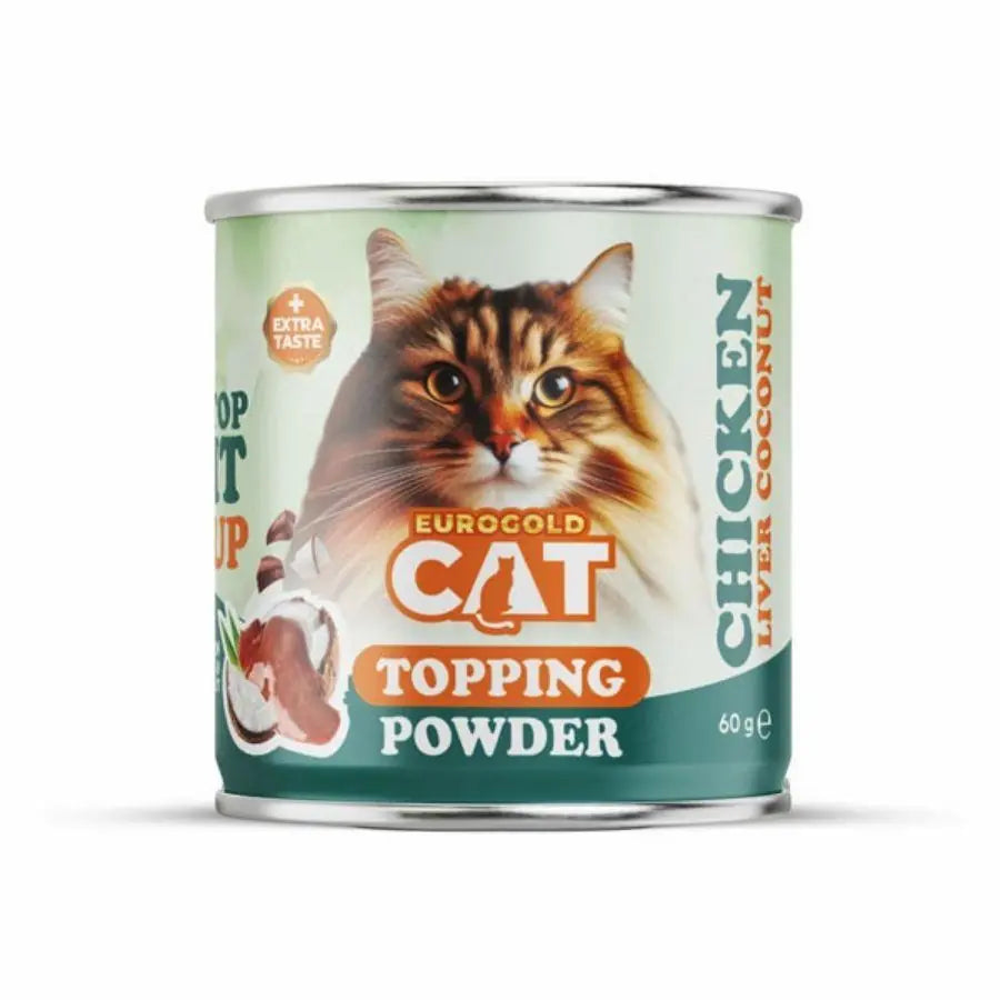 EuroGold Cat Topping Powder Tavuk Ciğerli Mama Tozu 60 g paket görseli