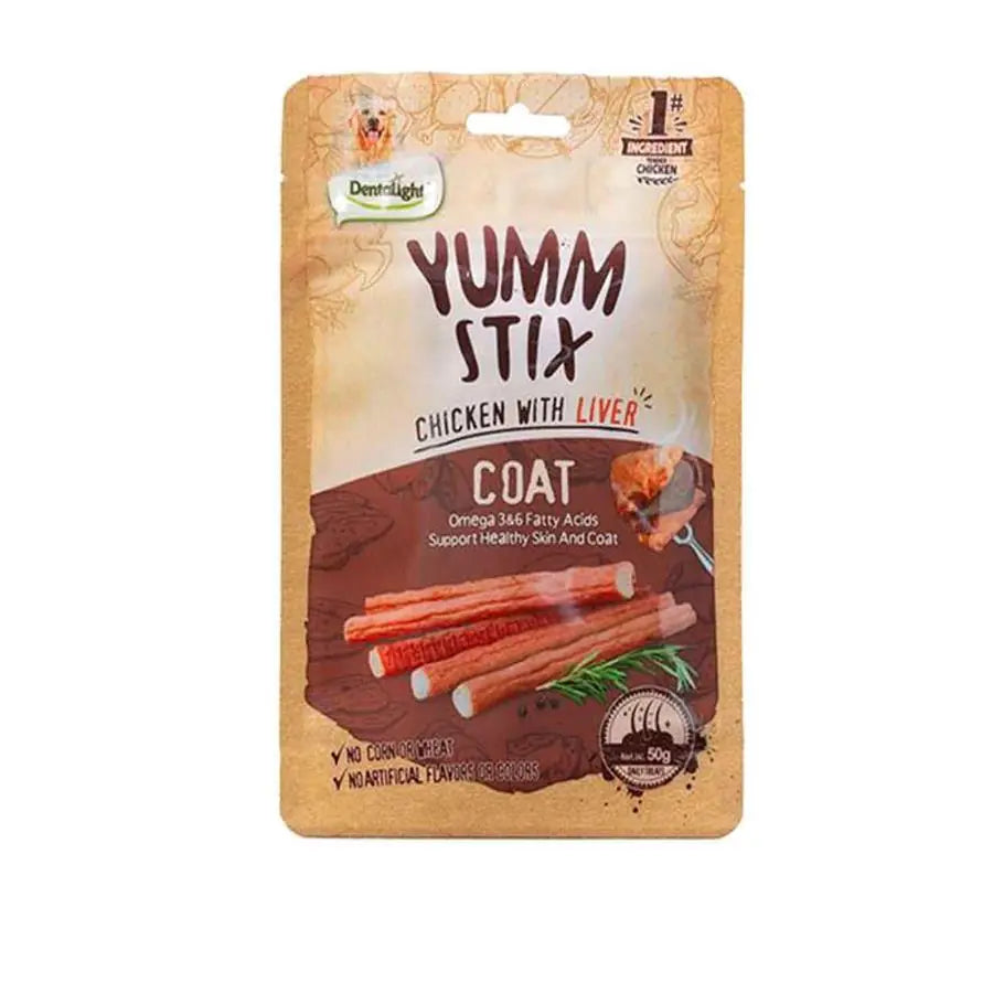 Dentalight Yumm Stick Tavuk ve Ciğerli Köpek Ödül Çubuğu 50 g paket görseli