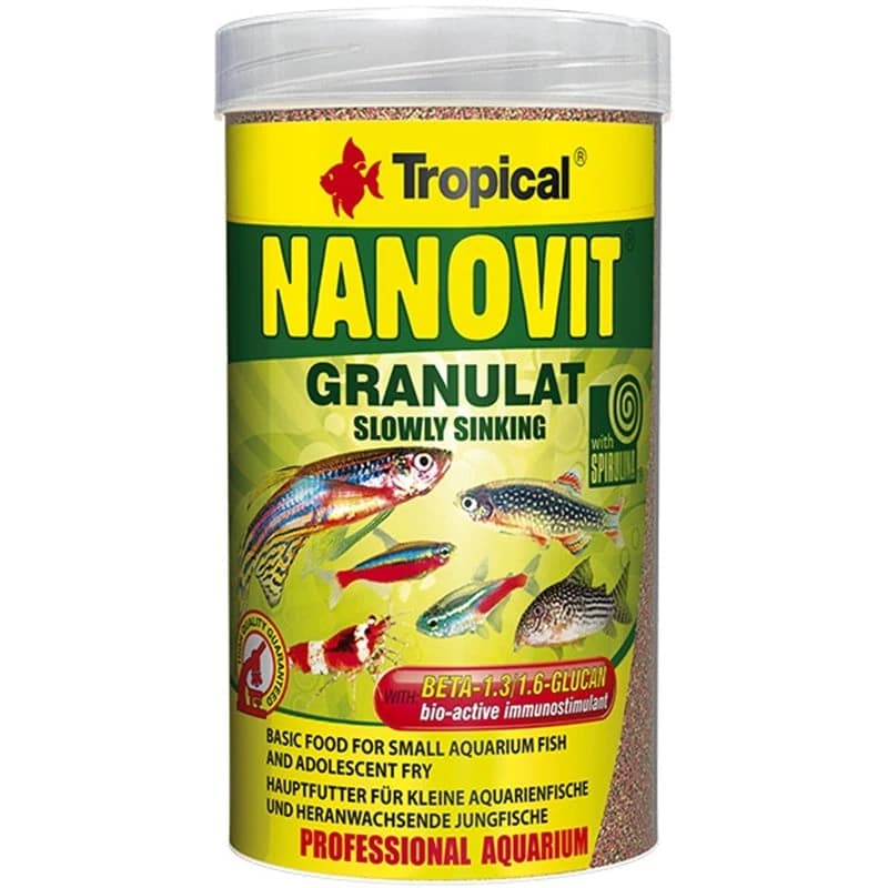 Tropical Nanovit Granulat Tetra Balıkları için Granül Balık Yemi 100 ml / 70 g paket görseli