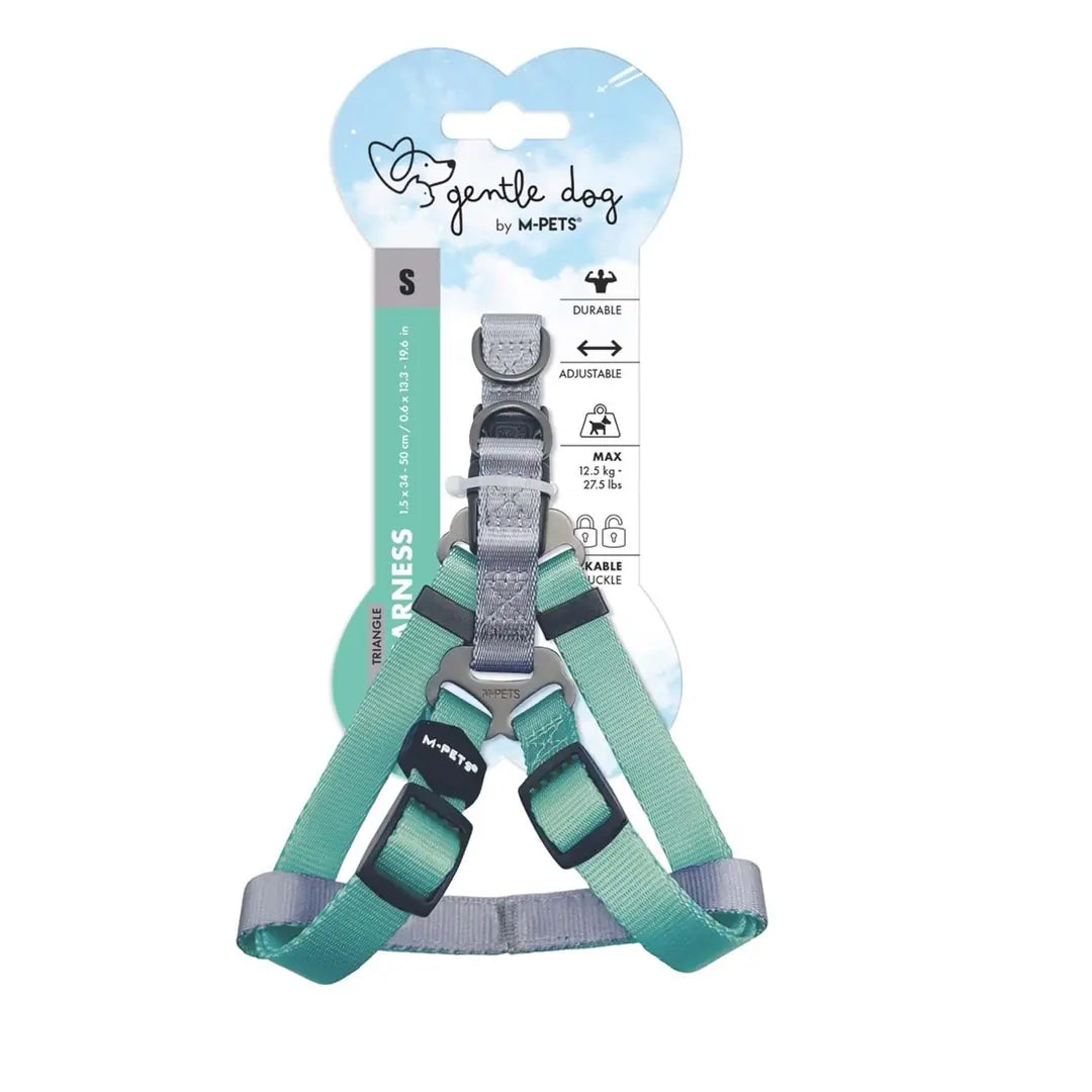 M-Pets Gentle Triangle Köpek Göğüs Tasması Yeşil S paket görseli