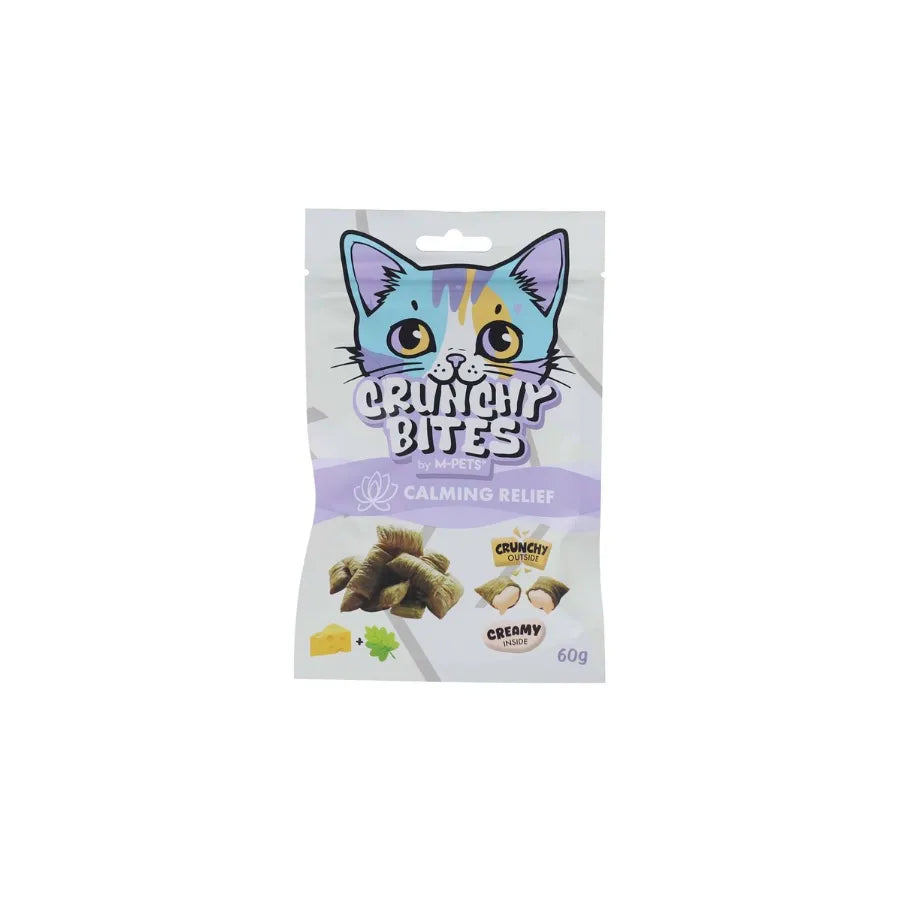 M-Pets Crunchy Bites Calmıng Relıef Sakinleştirici Destek Sunan Kedi Ödülü 60 g paket görseli