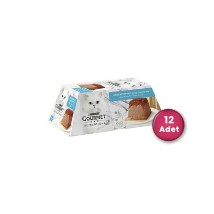 Gourmet Gold Revelations Ton Balıklı Ezme Yetişkin Kedi Konservesi 2 X 12'li Paket 57 g paket görseli