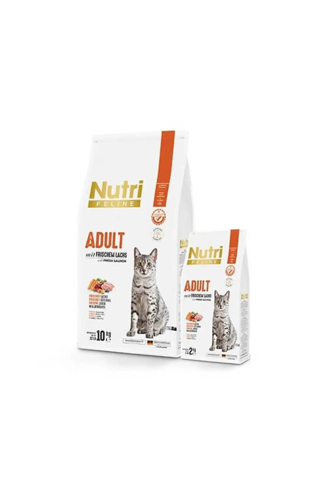 Nutri Feline Glutensiz Somonlu Düşük Tahıllı Yetişkin Kedi Maması 10 kg paket görseli