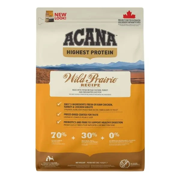 Acana Wild Prairie Tahılsız Tavuk ve Balıklı Yetişkin Köpek Maması 11,4 kg paket görseli