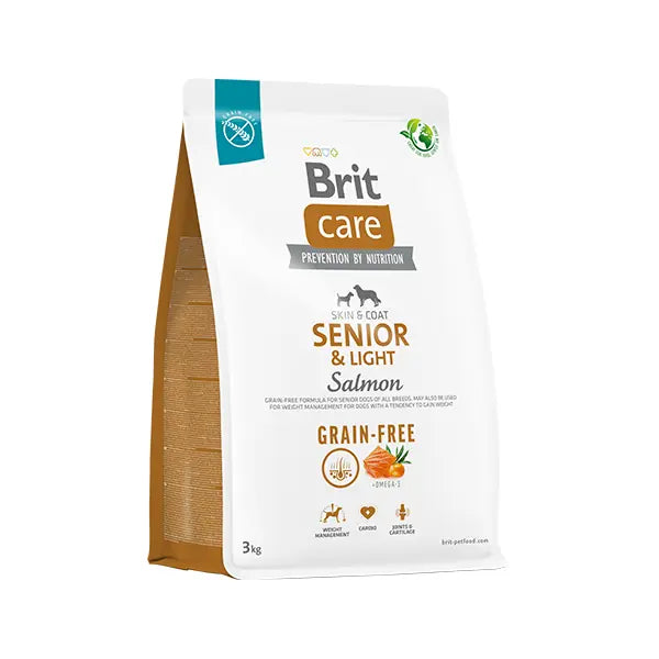 Brit Care Senior Light Tahılsız Somonlu Yaşlı Diyet Köpek Maması 3 kg paket görseli