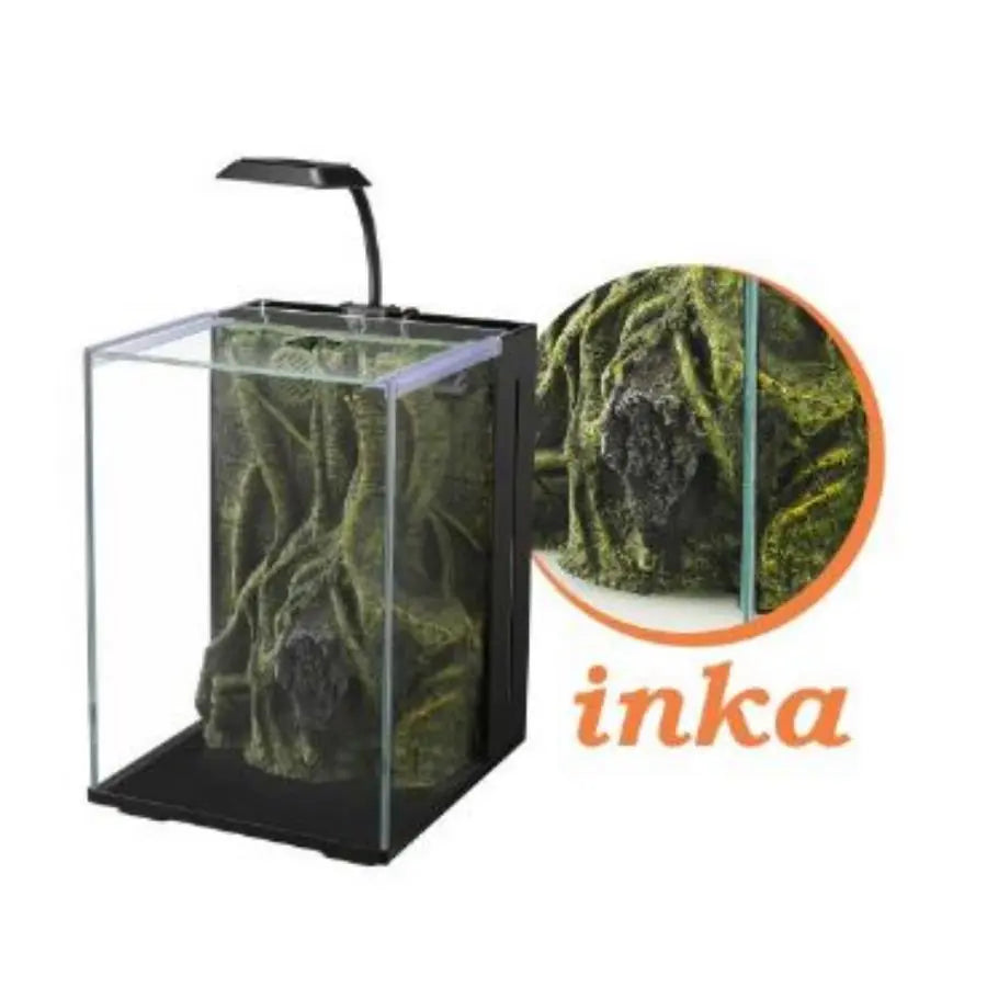 Nubios Inca Dekorlu Nano Akvaryum Siyah 20x22x29 cm paket görseli