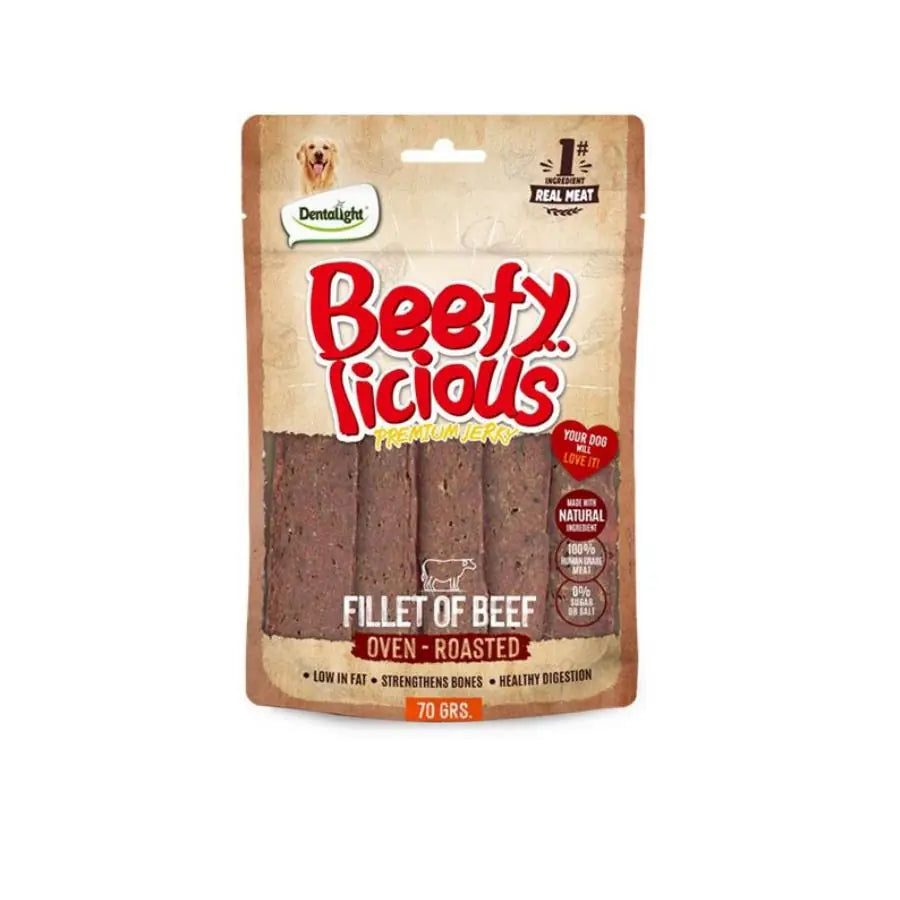 Dentalight Beefy Fillet Sığır Etli Köpek Ödül Maması 70 g paket görseli