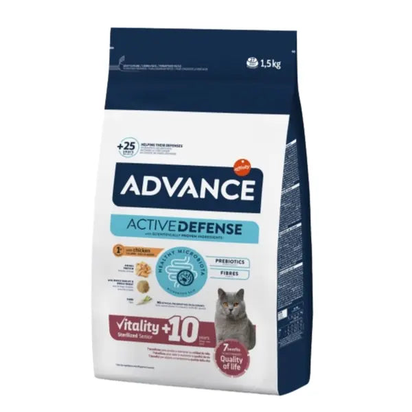 Advance Sterilised Senior +10 Yaş Kısırlaştırılmış Yaşlı Kedi Maması 1,5 kg paket görseli