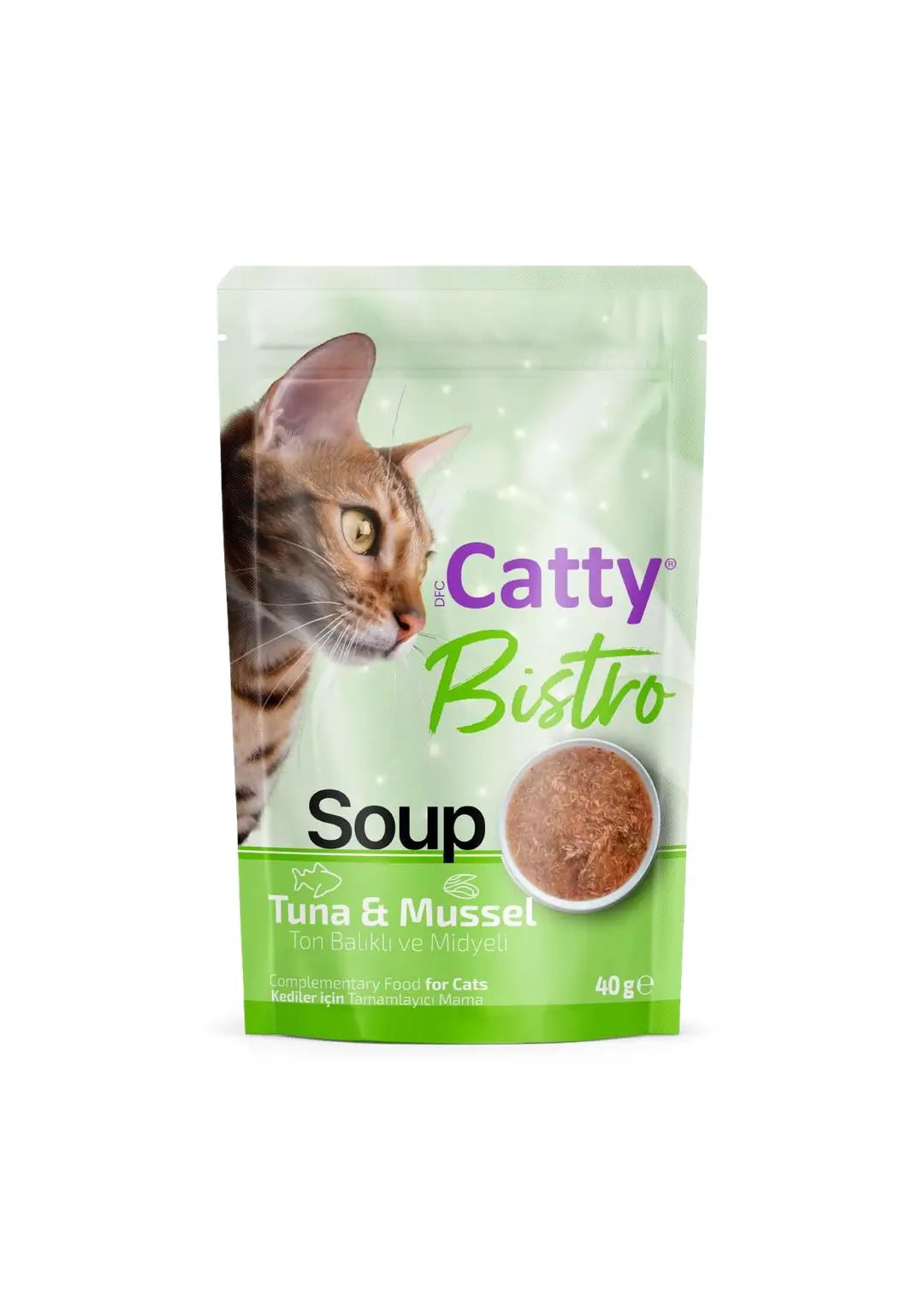 Catty Bistro Ton Balıklı ve Midyeli Kedi Çorbası 40 g paket görseli