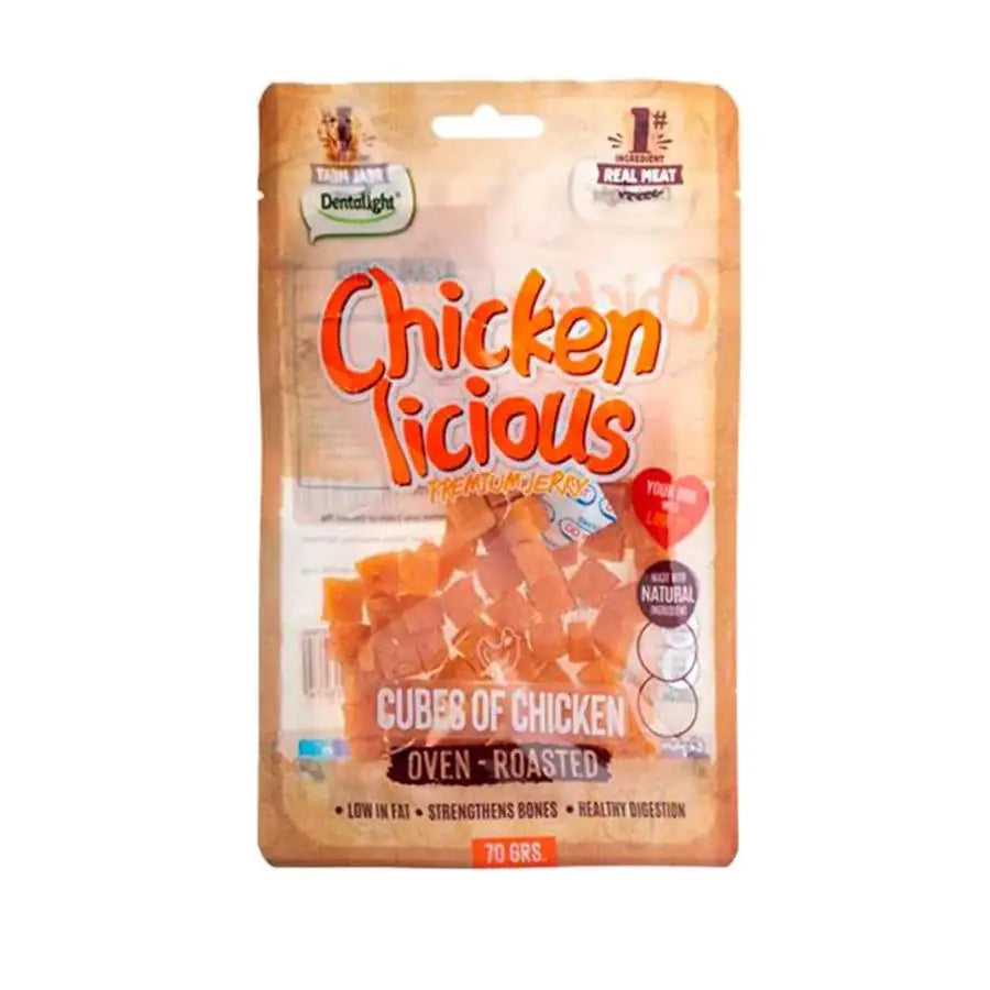 Dentalight Chicken Cube Tavuk Etli Köpek Ödül Küpleri 70 g paket görseli