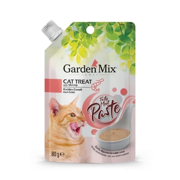 Garden Mix Tavuk ve Karides Ezme Sıvı Kedi Ödül Maması 80 g / 1 Adet paket görseli