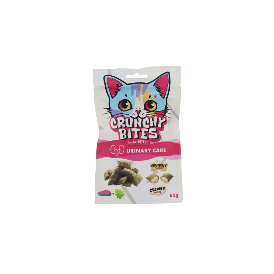M-Pets Crunchy Bites Urinary Care Üriner Sistem Destekleyici Ton Balıklı ve Kedi Otlu Kedi Ödülü 60 g paket görseli