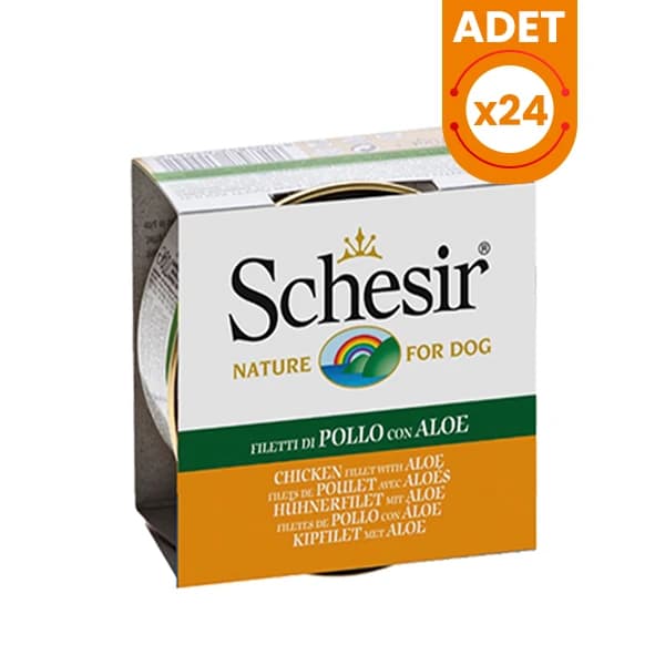 Schesir Aloevera ve Tavuklu Jöleli Konserve Köpek Maması 150 g / 1 Adet paket görseli