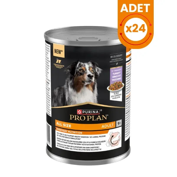 Pro Plan Jöle içinde Hindi Etli Yetişkin Konserve Köpek Maması 24 Adet / 400 g paket görseli