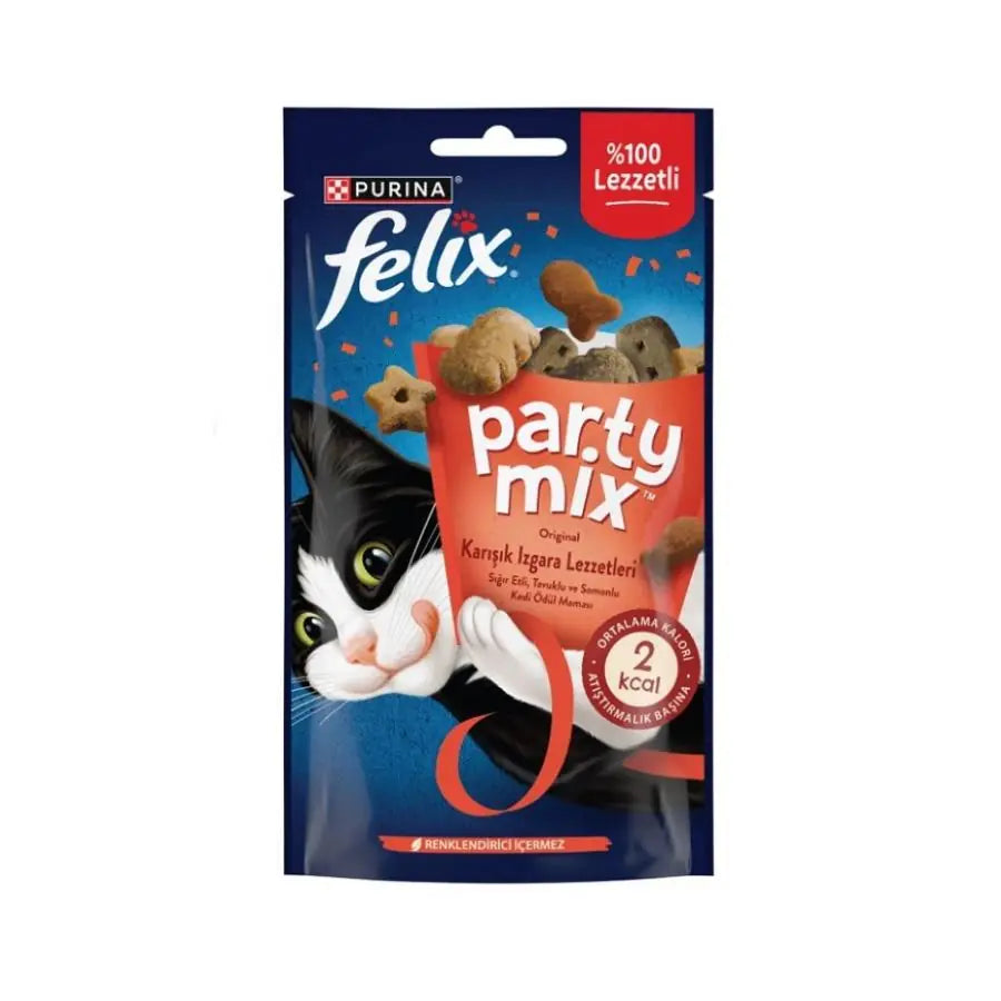Felix Party Mix Karışık Izgara Lezzetleri Kedi Ödül Maması 60 g paket görseli