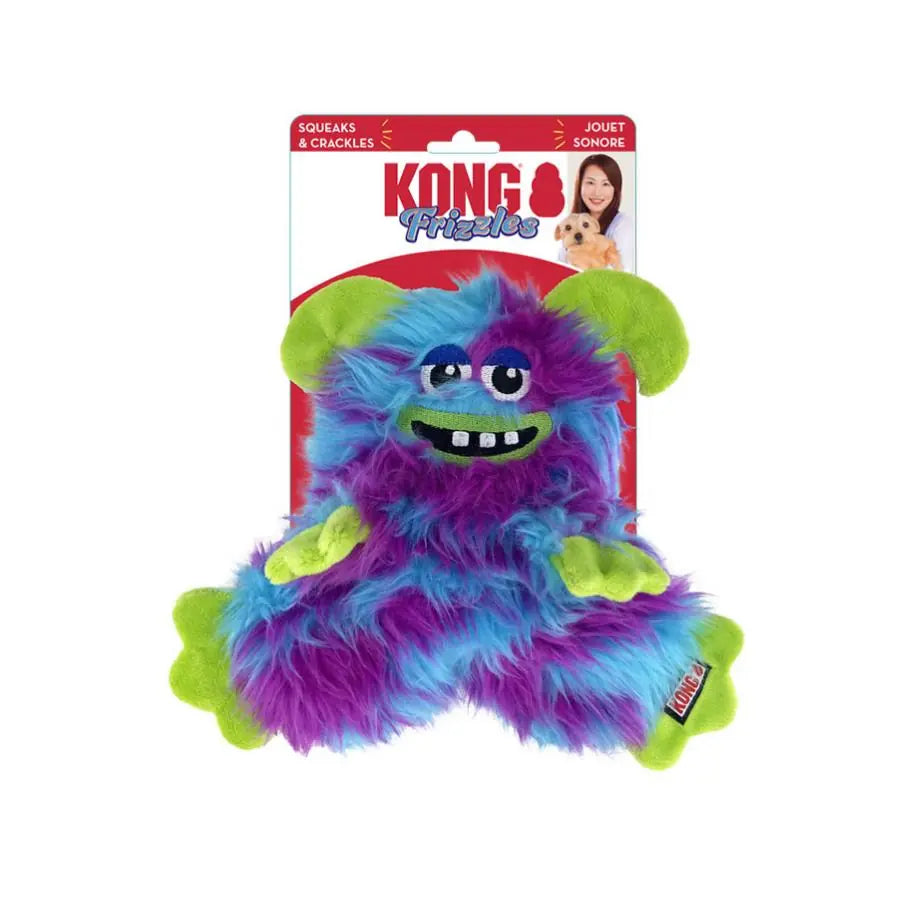 Kong Frizzles Sevimli Canavar Sesli Peluş Köpek Oyuncağı M 1 paket görseli