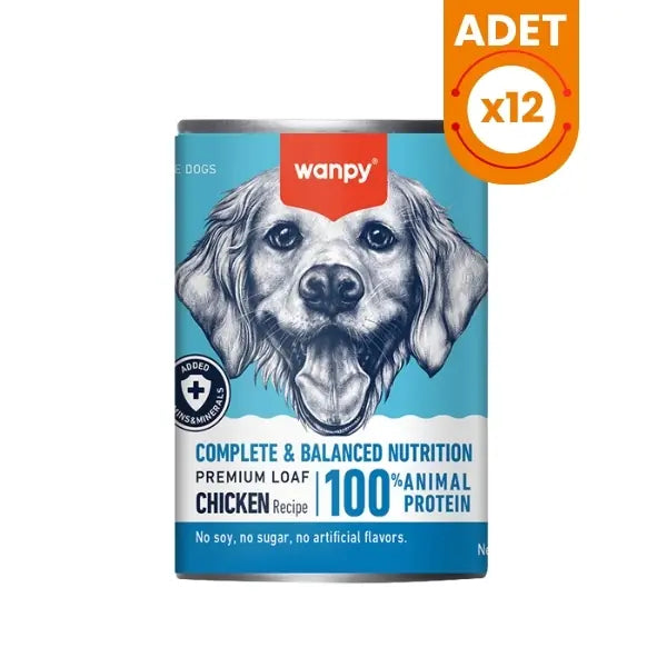 Wanpy TavukluTahılsız Yetişkin Konserve Köpek Maması 12 Adet / 375 g paket görseli