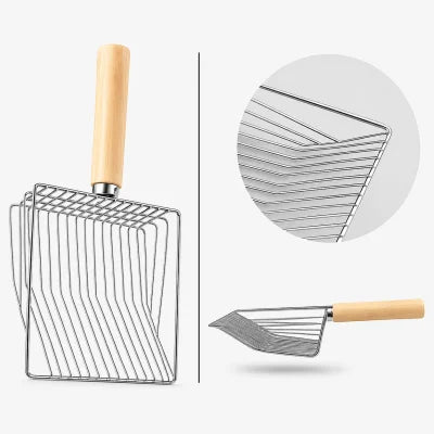 Ahşap Saplı Metal Kum Temizleme Küreği 15*15