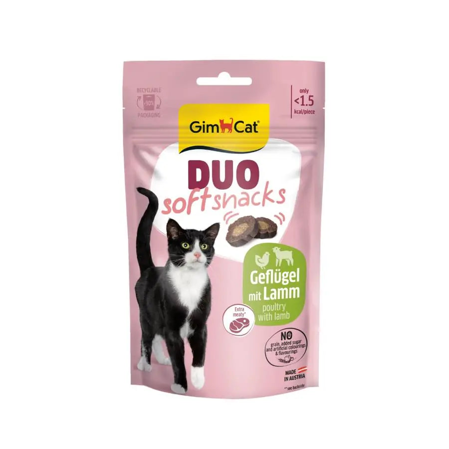GimCat Duo Soft Snacks Poultry with Lamb Kedi Ödülü 50 g paket görseli