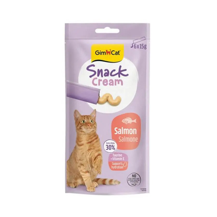 GimCat Snack Cream Somonlu Kedi Ödülü 6x15Gr paket görseli