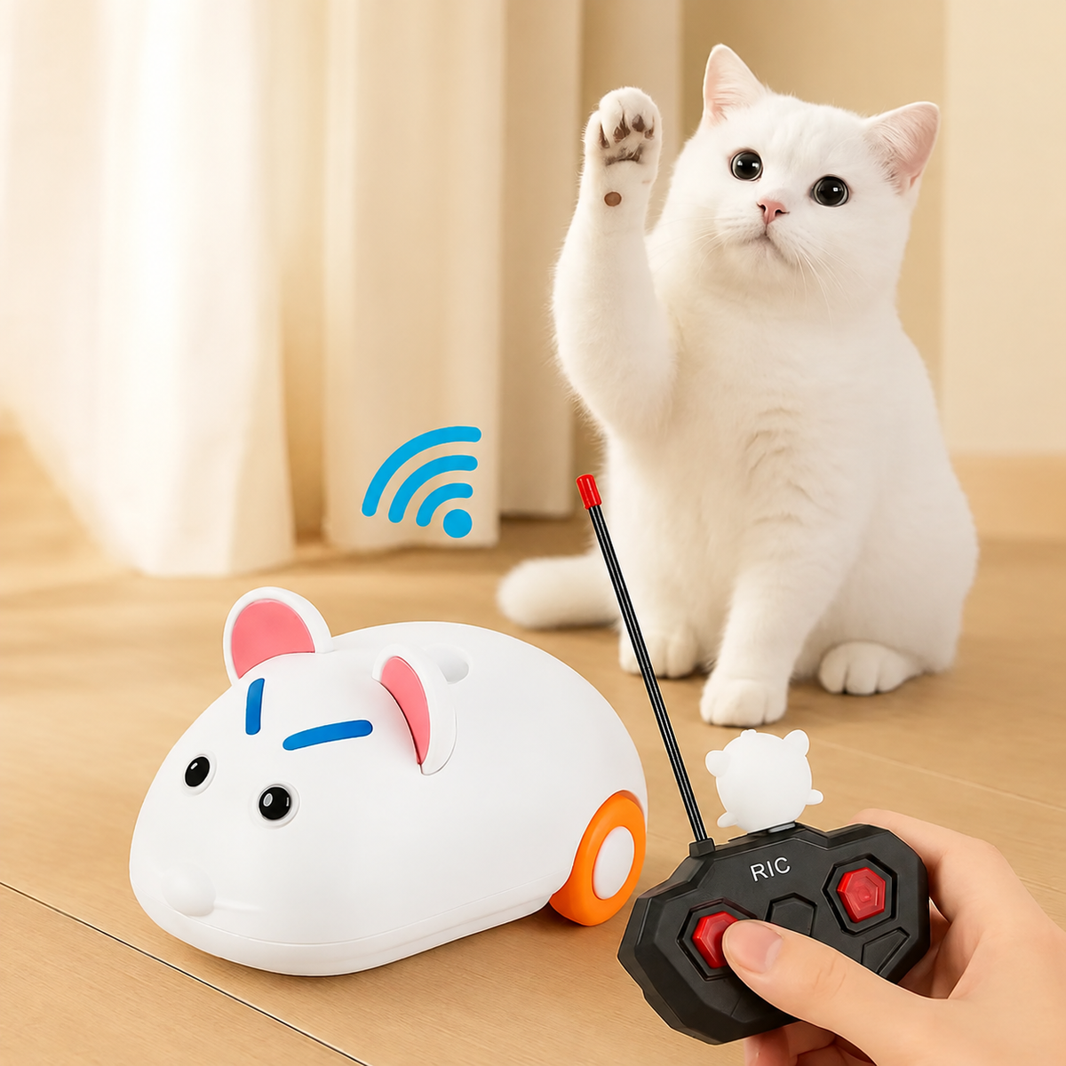 Uzaktan Kumandalı Fare Kedi Oyuncağı (Kutulu)