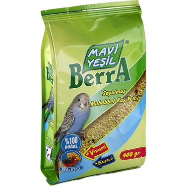 Vitaminli Soyulmuş Muhabbet Kuşu Yemi 400g Mavi Yeşil paket görseli