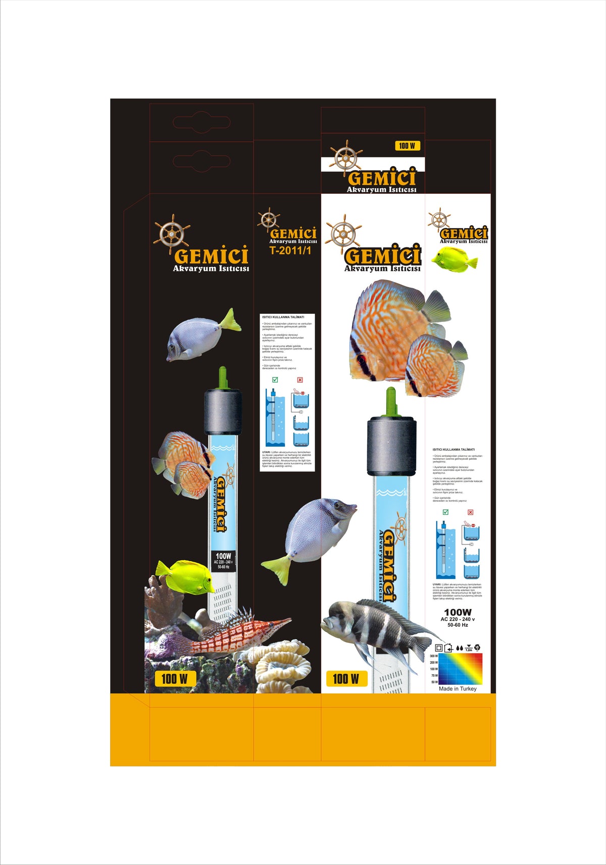 Gemici Akvaryum Isıtıcısı 100W paket görseli