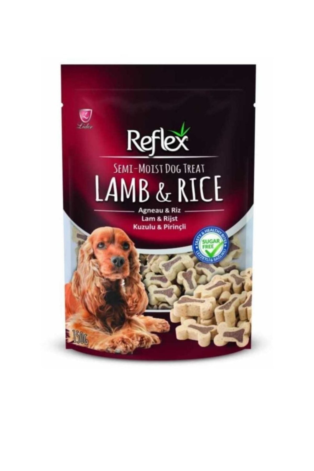 Reflex Köpekler için Şekersiz Yarı Islak Kuzu Etli Ödül Maması 150 G paket görseli