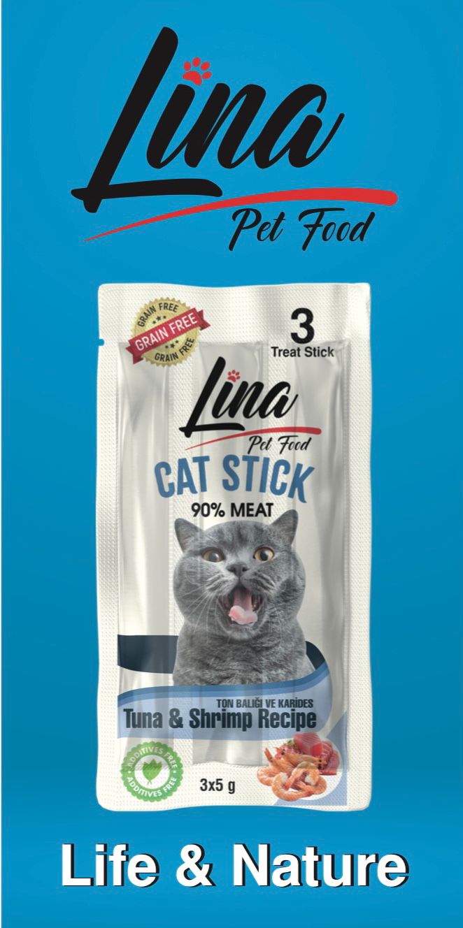 Lina 4 Farklı Çeşit Kedi Ödül Çubuğu 3x5 g paket görseli